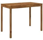 vidaXL Gartenbar-Tisch Natur 141 x 80,5 x 105 cm Massivholz Akazie