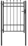 vidaXL Zauntor HORST 100 x 125 cm Metall Schwarz Abschlie&szlig;bar