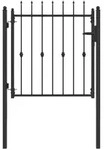 vidaXL Zauntor HORST 100 x 100 cm Metall Schwarz Abschlie&szlig;bar