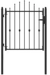 vidaXL Zauntor HORST 100 x 100 cm Metall Schwarz Abschlie&szlig;bar