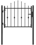 vidaXL Zauntor HORST 100 x 75 cm Metall Schwarz Abschlie&szlig;bar