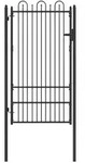 vidaXL Zauntor DRONTEN 100 x 175 cm Stahl Schwarz Abschlie&szlig;bar