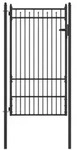 vidaXL Zauntor HORST 100 x 175 cm Metall Schwarz Abschlie&szlig;bar