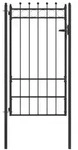 vidaXL Zauntor HORST 100 x 175 cm Metall Schwarz Abschlie&szlig;bar