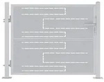 vidaXL Gartentor mit Schloss Silber 85 x 70 cm Edelstahl