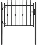 vidaXL Zauntor HORST 100 x 75 cm Metall Schwarz Abschlie&szlig;bar