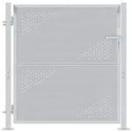 vidaXL Gartentor mit Schloss Silber 85 x 97 cm Edelstahl