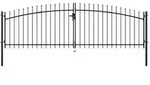 vidaXL Doppelfl&uuml;gel-Gartentor mit Speerspitzen 400 x 150 cm
