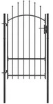 vidaXL Gartentor Stahl 1x2,2 m Schwarz