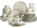 Tafelservice 32 teilig 8 Personen Steingut 32-teiliges Set Beige