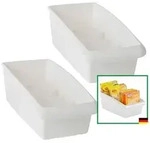 Novaliv Suppent&uuml;tenbox klein 2er Set Schubladen Organizer K&uuml;che - 25 x 12 cm WEISS