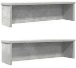 vidaXL K&uuml;chenregale Stapelbar 2 Stk. Betongrau 60x15x16 cm