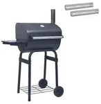 vidaXL Holzkohlegrill 75 x 48 x 120 cm Silber