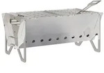 vidaXL Camping Feuerstelle 42 x 22 x 18 cm Edelstahl Silber