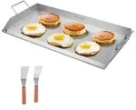 VEVOR Grillplatte Grillpfanne Edelstahl universelle rechteckige Platte (809 x...