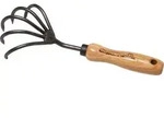 Handgrubber 5 Zinken mit Eschengriff