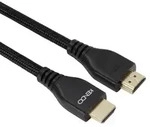 KENDO HDMI 2.1 Kabel 8K 1,5m, schwarz, Gewebe, Ultra High