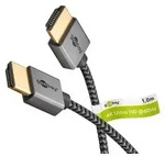 Goobay 75752 Plus Series Slim High-Speed-HDMITM-Kabel mit Ethernet, 1 m,