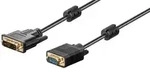 Goobay 93260 DVI-I/VGA Full HD Kabel, vergoldet, 2 m, Schwarz - DVI-A-Stecker (12+5
