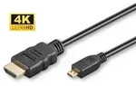 4K HDMI A-D Kabel, 2m vergoldeter Stecker - schwarz
