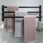 Handtuchhalter 60CM Ohne Bohren Schwarz Wand Bad Schwarz 01 60CM