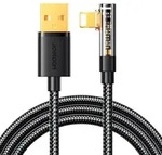 USB-A auf Lightning Winkelkabel Joyroom S-UL012A6, 1.2m, 3A, 480 MBit/s, Schwarz