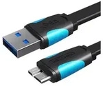 Flaches USB 3.0 A auf Micro-B Ladekabel 1 Meter