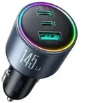 Joyroom JR-CCN07 145W Autoladeger&auml;t 2xUSB-C USB-A + 100W USB-C Kabel - Dunkelgrau