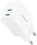 Netzladeger&auml;t mit 2x USB-C Anschl&uuml;ssen 20W PD / QC 3.0 Schnellladeger&auml;t in Wei&szlig;