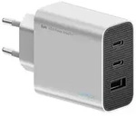 Cuktech 65W GaN 2xUSB-C 1xUSB-A Wandladeger&auml;t &ndash; Grau