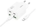 HOCO Netz-Ladeger&auml;t N56 30W Wei&szlig; mit 2&times; USB-C + 2&times; USB-A und 1 m