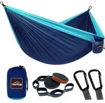 H&auml;ngematte Camping Fallschirm Nylon Blau&navy 300 x 200 cm