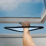3x Rei&szlig;verschluss f&uuml;r Fliegengitter Dachfenster, 38cm, Schwarz