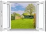 MYCARBON Fliegengitter Fenster 4 St&uuml;ck 150x180cm zuschneidbar Schwarz