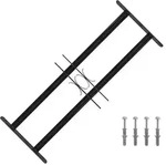 vidaXL Fenstergitter 76 x 30 cm Pulverbeschichteter Stahl Schwarz