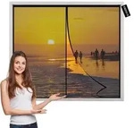 Magnet Fliegengitter Fenster 110x130cm Schwarz mit Klebemontage