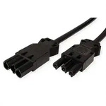 BACHMANN Ger&auml;teverl&auml;ngerung GST18-3 Stecker/Kupplung, schwarz, 0,5 m