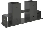 Hilfsmittel f&uuml;r Holzstapel 12 pcs Anthrazit 34 x 10 x 15 cm Stahl
