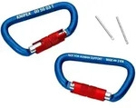 Materialkarabiner L.81mm m.Schraubverschluss blau besch.KNIPEX