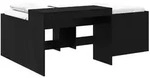 vidaXL Hochbett mit Schreibtisch f&uuml;r Kinder Schwarz 90 x 200 cm