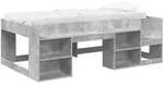 vidaXL Kinderbettgestell mit Stauraum Betongrau 90 x 200 cm