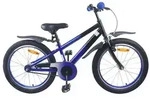 vidaXL Kinderfahrrad 18 Zoll f&uuml;r 5-7 Jahre alt Blau Schwarz