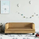 vidaXL Kindersofa Braun 80x45x30 cm Samt