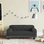 vidaXL Kindersofa Schwarz 70x45x30 cm Kunstleder