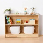 OOOK Gummiholz Spielzeugschrank, Kinderregal Spielzeug Organizer,
