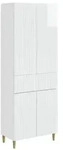 vidaXL Schrankset 2 pcs Hochglanz Wei&szlig; 66 x 34,5 x 90 cm Holzwerkstoff