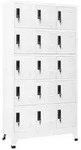vidaXL Schlie&szlig;fachschrank Wei&szlig; 90x40x180 cm Stahl