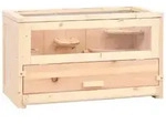 vidaXL Hamsterk&auml;fig 60x30x35 cm Massivholz Tanne