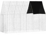 vidaXL Hasenk&auml;fig Silber 300 x 100 x 210 cm Verzinkter Stahl
