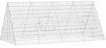 vidaXL Hasenk&auml;fig Silber 215 x 100 x 85 cm Verzinkter Stahl